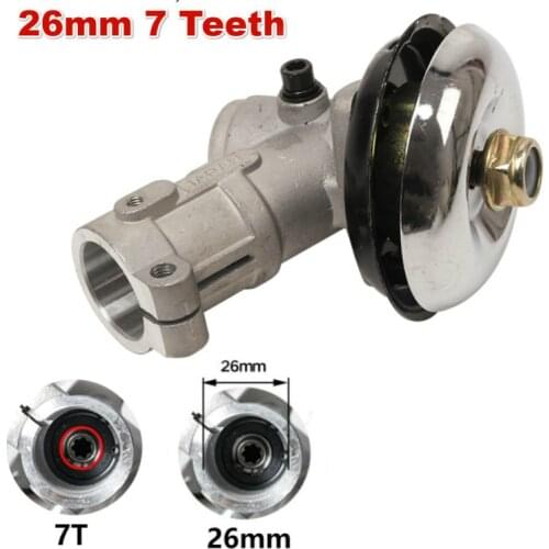 26mm 7 Teeth Trimmer Gearbox Gearhead Brushcutter Grass Trimmer Replace Gear Head Lawn Mower Parts Gardening Tool