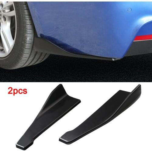 1 Pair Car Universal Rear Bumper Spoiler Vehicle Side Fin Scratch Back Lip Wrap Angle NJ88