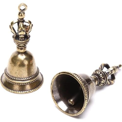 1PC New Brass Handicraft Magic Bell Wind Bell Tibetan Bronze Bell Keychain Pendant Creative DIY Jewelry Making Accessories