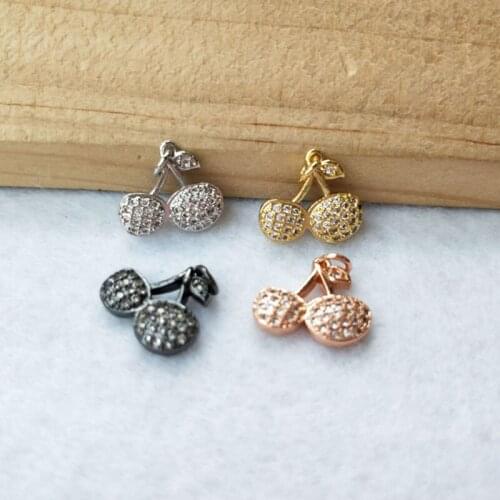 10 Pieces Tiny CZ crystal Charm Jewelry CZ zircon Stone Micro pave Pendant Finding DIY necklace for women PD974