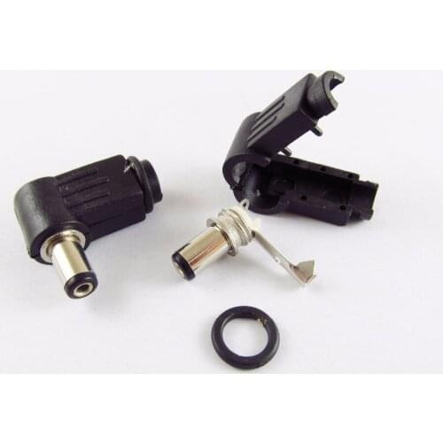 10PCS 5.5mm X 2.5mm DC socket jack Right angle Charger Power Plug Solder