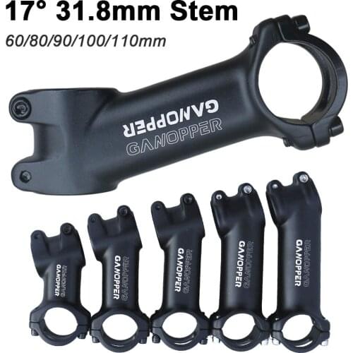 17 Degree Ultralight MTB Road Bicycle Stem 31.8mm 60/70/80/90/100/110 Mountain Bike MTB Stem 31.8 Bike Part With Handlebar Shim