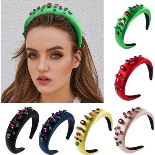 2021 New Fashion Thickening Velvet Padded Headband Bezel Hari Hoop Turban Women Sponge Hairbands for Girls Hair Accessories