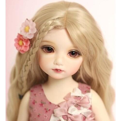 2021 New Style 1/3 1/4 1/6 1/8 Hair Cute Wavy High Temperature Wire For BJD Doll Wig