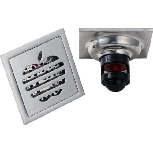 304 Stainless Steel 10 cm Square Deodorant Floor Drain Kitchen Bathroom Washing Machine Balcony Dual-use Floor Drain