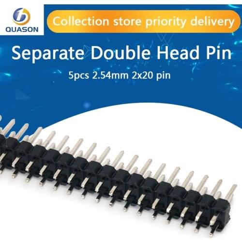 5pcs 2.54mm 2x20 Pin Break-away Dual Male Header Pin for Raspberry Pi Zero GPIO