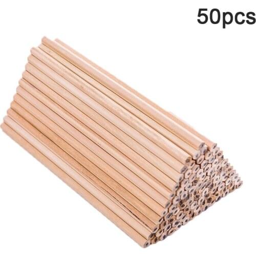 50pcs HB Wood Pencil Friendly Natural Wood Pencil Hexagonal Non Toxic Standard Pencil Drawing