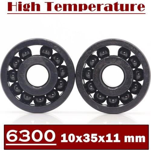 6300 High Temperature Bearing 10*35*11 mm ( 2 Pcs) 500 Degrees Celsius Full Ball Bearings