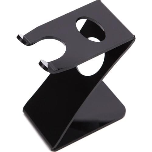 Acrylic Shaving Razor and Brush Stand Universal Holder for Safety Razor Storage, Z Shaped Shave Brush Holder Display