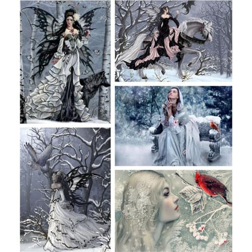 Full Square Fairy Diamond Painting Princess 5D DIY Diamond Embroidery Birds Picture Of Rhinestone Decor Home