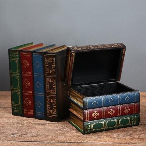 European Classic Vintage Time Shakespeare Victoria Era Decoration Bookshelf Phony Book Container Storage Box