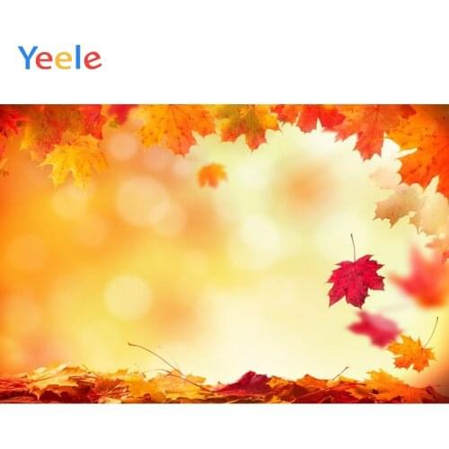 Autumn Backdrop Forest Fallen Leaves Baby Shower Children Birthday Photography Background For Photo studio Photocall Photophone