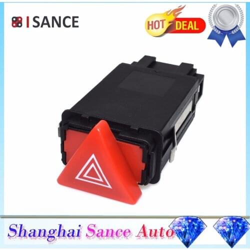 ISANCE 10pins Emergency Hazard Flasher Warning Light Switch Warnblinker Schalter 8L0 941 509J / 8L0941509J For Audi A3 1996-2001