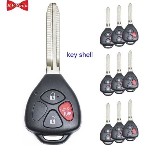 KEYECU 10pcs for Toyota Avalon Camry Corolla Highlander Matrix Yaris Scion Remote Key Shell Case Fob GQ4-29T HYQ12BBY HYQ12BDC
