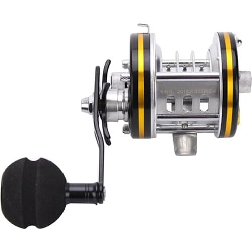 Round Baitcasting Reel Ice Fishing Reel Big Game Trolling Anchor Fish Reel