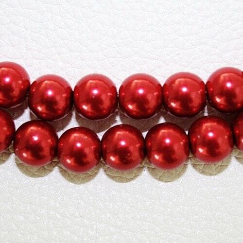 DK Red 8mm Approx 230pcs/lot Round Ball Loose Glass Pearl Spacer Bead For Jewelry Making Craft DIY CN-BBD012-01