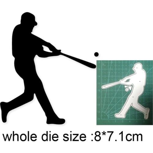 2021 metal cutting dies cut die mold man playing baseball decoration Scrapbook paper craft knife mould blade punch stencils dies