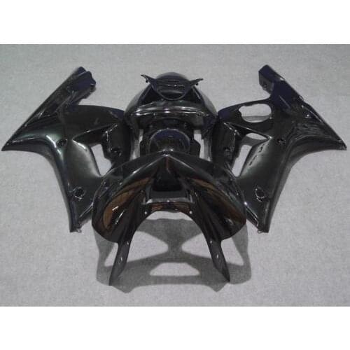 Injection mold Fairing kit for KAWASAKI Ninja ZX6R 636 03 04 ZX 6R 2003 2004 zx 6r ABS all gloss black Fairings set+7gifts KA14