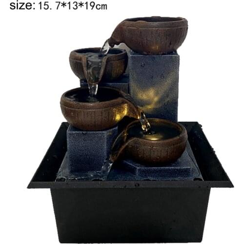 Tabletop Fountain Relaxing Water Sound Living Room Decoration Arts Gifts