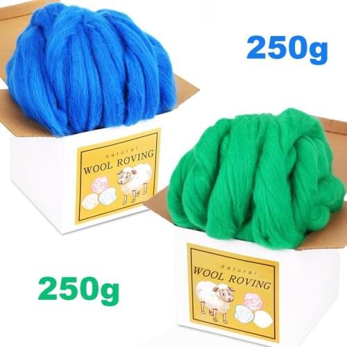 Nonvor Merino Felting Wool Roving Bulk Super Chunky Yarn, Wool Fibre Top for Needle Felting, Soft Felting Wool Supplies