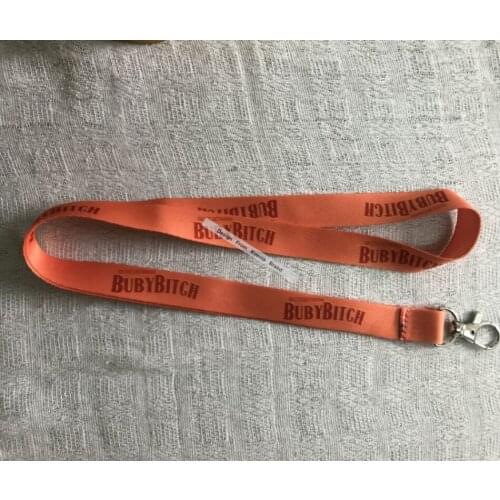Promotion Gift Custom Orange Lanyards Cheap Logo Text Sublimation Print Gift Neck Lanyard Swivel Hook