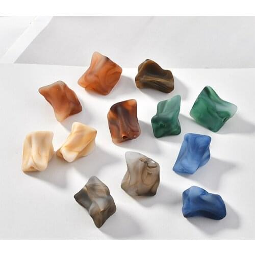 Straight hole irregular shape dyeing resin beads 60pcs/lot diy jewelry earrings/necklace/bracelet pendant accessory