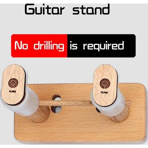 PURM There is no need to punch Wall Mount Guitar Hanger Hook Stringed instrument Holder solid wood