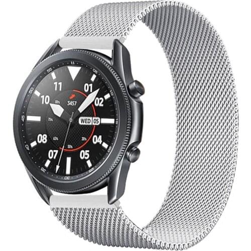 Magnetic Loop strap For Samsung Galaxy watch 3 45mm 41mm/Active 2 46mm/42mm Gear S3 bracelet Huawei GT/2/2e 20mm/22mm watch band
