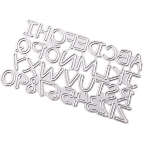 Numbers Letters Cutting Dies Stencil for Scrapbook Album Party Card Making