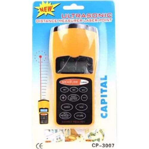 LCD Ultrasonic Pointer Distance Measure Range Finder Device 18M 60FT