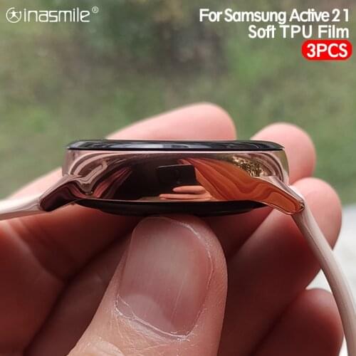 Curved Edge Screen protector For samsung galaxy active 2 40mm 44mm Soft Protective film For Galaxy active 1 (Not Tempered Glass)