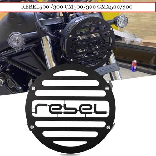 For HONDA REBEL500 REBEL300 CMX500 CMX300 2020 2021 Motorcycle Head Lamp Glass Covers Headlight Grill Protector Guard