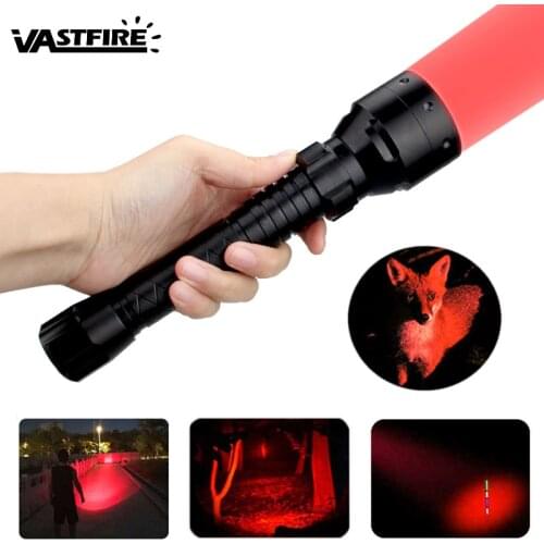 Green/Red Zoomable Hunting Flashlight XP-E2 LED Tactical Torch Long Distance Hunting Camping Fishing Lantern No Battery