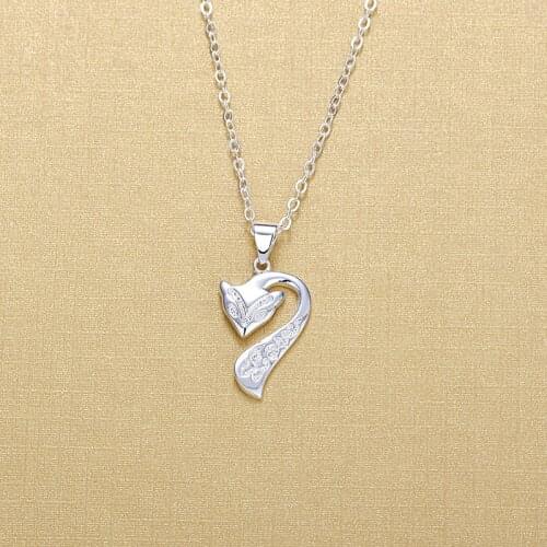 Elegant Fashion Fox Pendant Necklaces For Women 925 Sterling Silver Jewelry Gifts