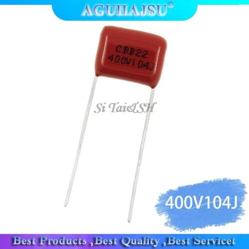10PCS 400V104J Pitch 10mm 0.1UF 100NF 400V 104 CBB Polypropylene film capacitor