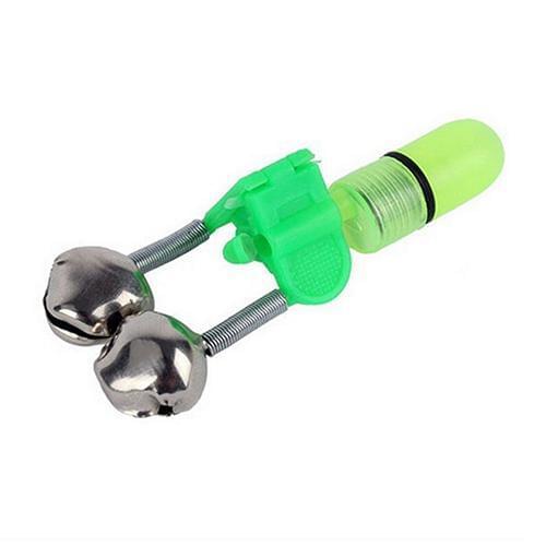 10pcs/lot Fishing Bite Alarms Fishing Rod Bell Rod Clamp Tip Clip Bells Ring Green Fishing Accessory Outdoor Metal
