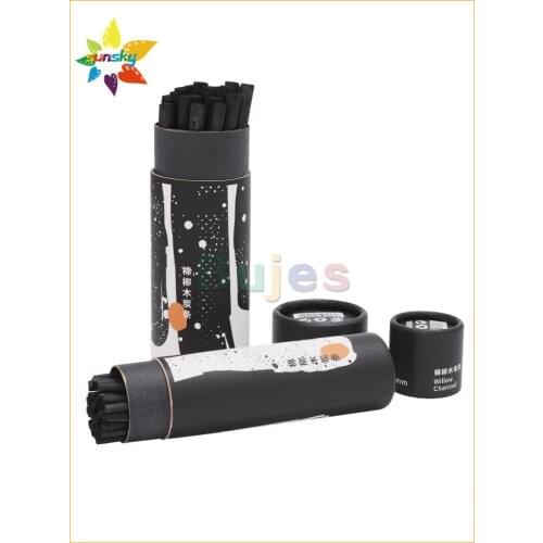 25 PCS Cotton willow charcoal art supplies painting art student set beginner enthusiast professional drawing black charcoal