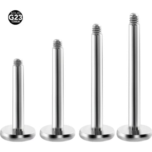 50pcs/lot G23 Titanium Labret Bar Replacement Parts Screw Thread Head 16g 14g Gauge For Lip Ring Piercing Body Jewelry