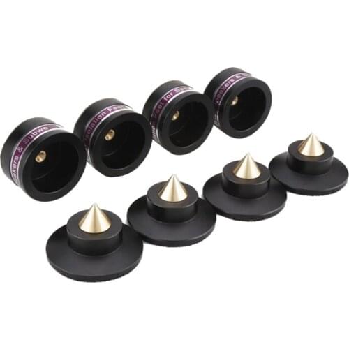 4Pcs Aluminum Shockproof Spike Pads Isolation Stand Feet for audiocrast IF03S/IF03B Amplifier Speaker Player Subwoofer