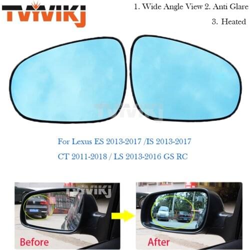 Side Rearview bule Mirror For Lexus ES 2013-2017 IS 2013-2017 CT 2011-2018 LS 2013-2016 GS RC wide View anti glare Blind Spot