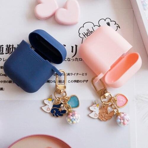 Case for airpods Cute Unicorn Earphone Case For AirPods Cover Cartoon Wireless airpods Accessories for Airpods Silicone Case