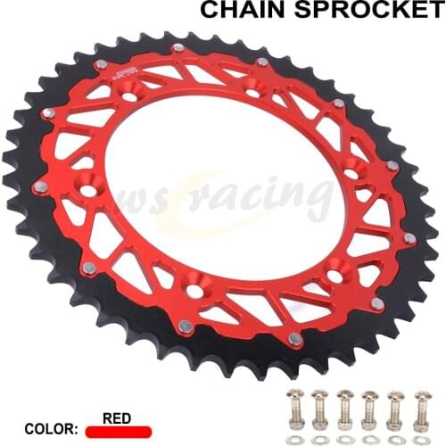 Motorcycle Parts CNC 47T Chain Sprocket Red For HUSQVARNA TC TE TX FE FC FS 125 150 250 300 350 450 501 Rally Dirt Bike