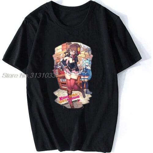 Konosuba YunYun SPECIAL Movie Tops Tees For Men Party Tshirts Design Hot Sale Crewneck T Shirts Short Hunter