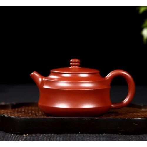 Yixing recommended authentic undressed ore dahongpao wheel pot 210 cc famous ChanFangChun all hand pot