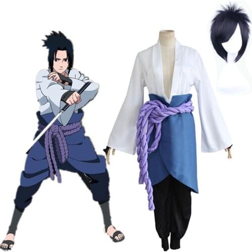 Anime Uchiha Cosplay Costume Shippuden Third Generation Clothes Halloween Costume Include Blazer Pants Waist Rope Handguard