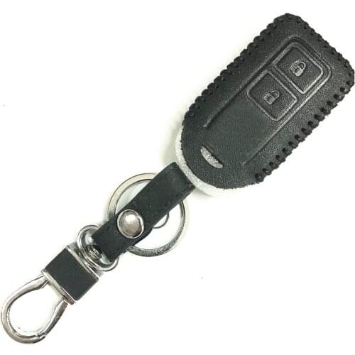 Leather Car Key Case Cover For Toyota SIENTA Vellfire Verso PROACE Hilux Tacoma Tundra 4Runner FT-EV FT-HT FT-AC AYGO