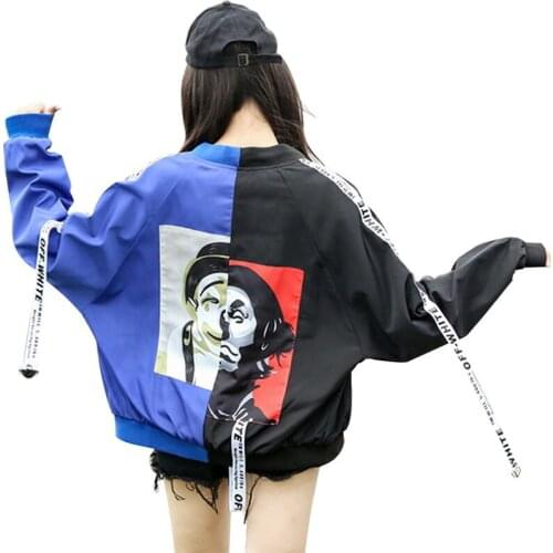 2021 Spring Autumn Bomber Jacket Women Men Tops couple Long Sleeve Basic Coat Casual Thin Outerwear Korean Hip hop Bomber Jacket