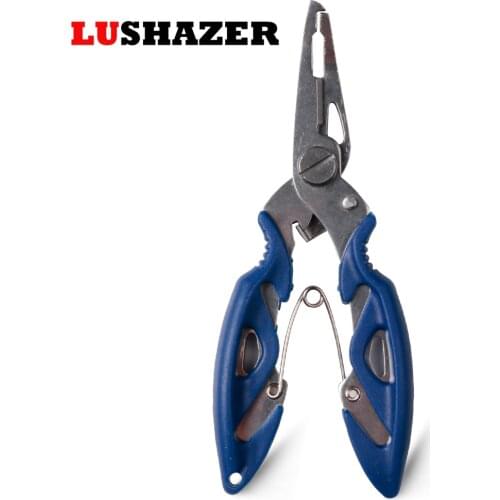 LUSHAZER fishing pliers 50g Braid Line Lure Cutter Hook Remover Tackle Tool Cutting Fish Use Tongs Scissors