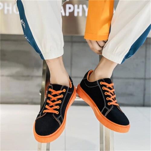 New Fasion Trend Men Casual Shoes Breathable Wear-resistant Shoes Male Lace-up Sneaker Canvas Shoes