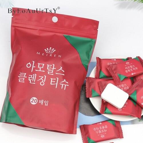 20pcs/lot Disposable Pure Cotton Compressed Portable Travel Face Towel Water Wet Wipe Washcloth Napkin Outdoor Moistened Tissues